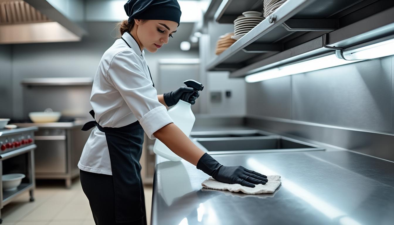 découvrez des méthodes efficaces pour désinfecter les surfaces de travail après la préparation des aliments et garantir une cuisine saine et sécurisée. conseils pratiques et astuces pour éliminer les bactéries.