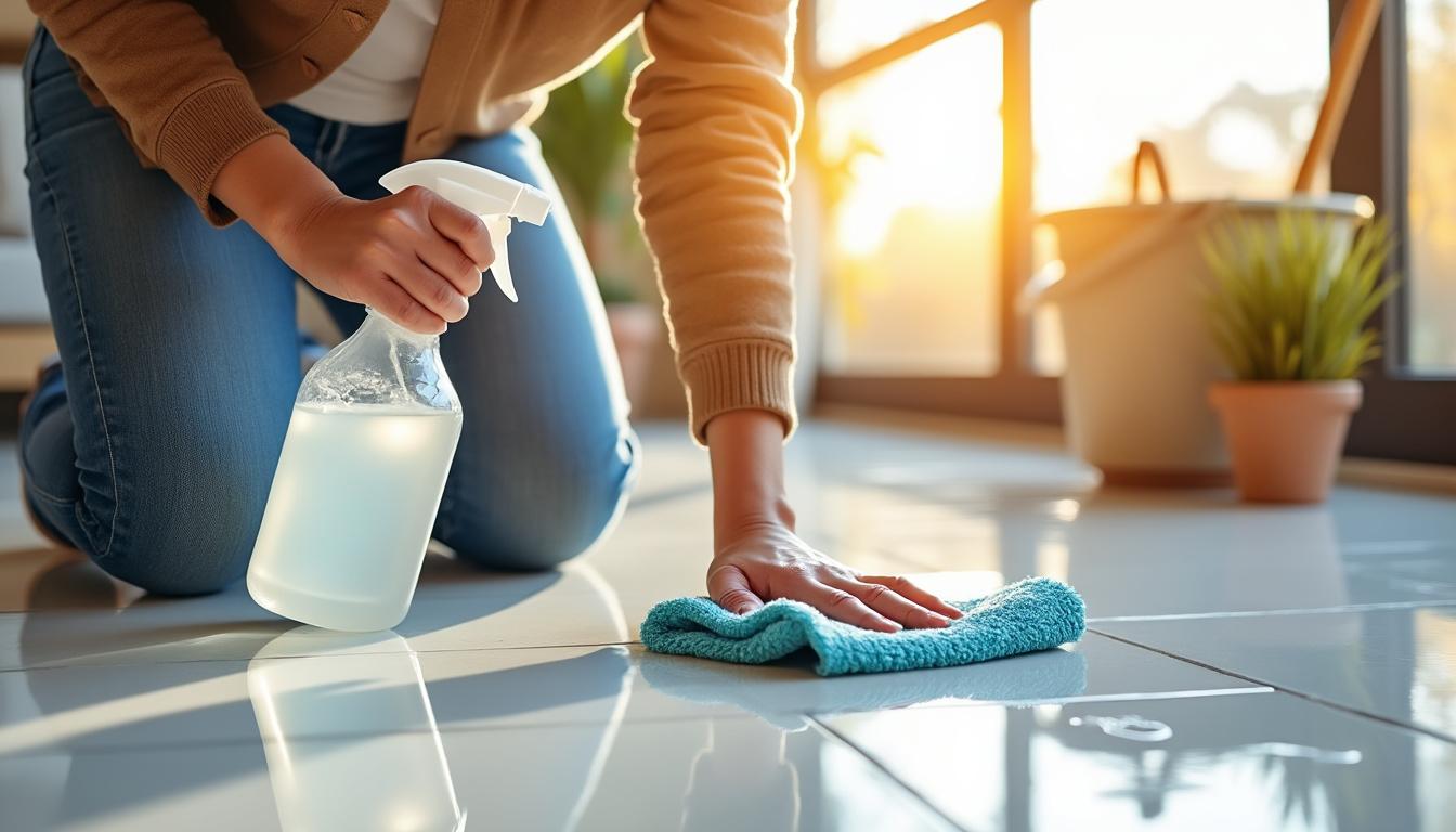 découvrez nos astuces efficaces pour laver un sol en carrelage sans laisser de traces et retrouver un sol propre et éclatant facilement.