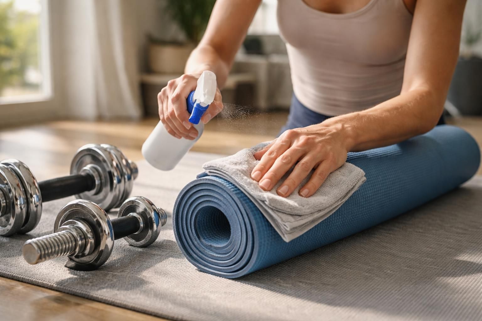 découvrez les meilleures méthodes pour désinfecter vos tapis de yoga et équipements sportifs afin d'éviter la prolifération des bactéries et garantir une pratique saine.