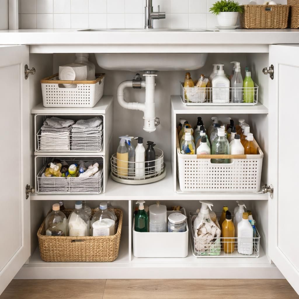 découvrez des astuces pratiques pour optimiser le rangement sous l’évier de votre cuisine et maximiser cet espace souvent sous-utilisé.